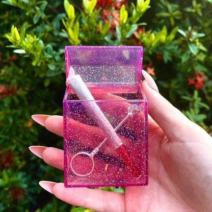 Glittery Crystal Cigarettes Case